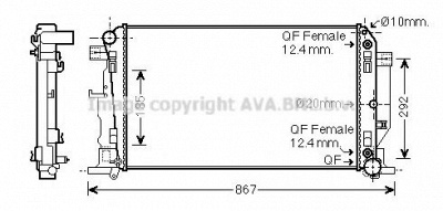 AVA QUALITY COOLING ms2445 -  Радиатор, охлаждение двигателя